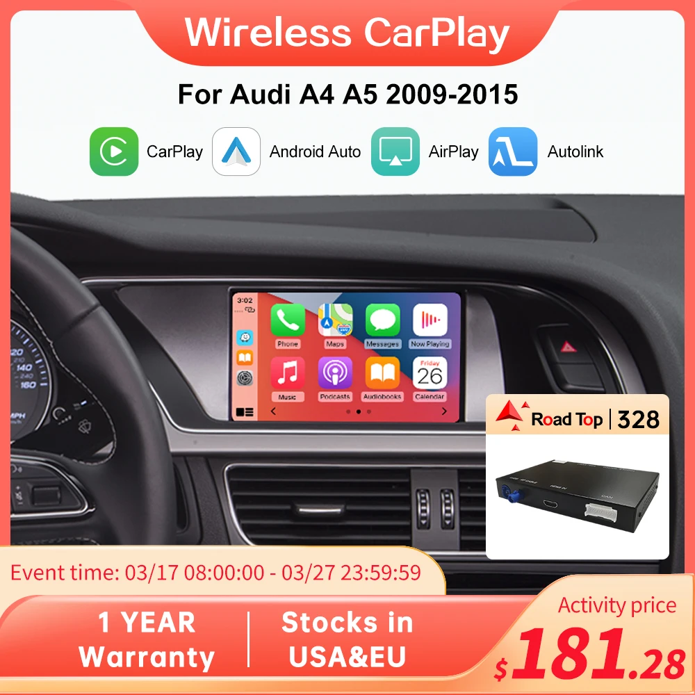 KabellosesCarplayfrAudiA4A5Q520132017mitAndroidAuto