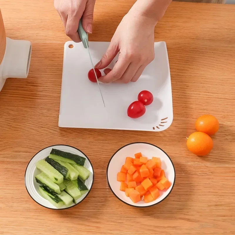 

Kitchen Hanging Drain Cutting Board White Travel Portable Cutting Household Sorting Fruit Plastic Cutting Board
