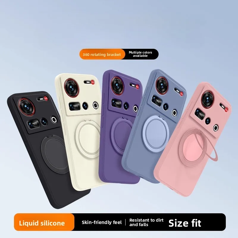 Enhanced Product Title:  
New Magnetic Rotating Bracket Liquid Silicone Cover - Ultra Soft and Drop-Proof Case