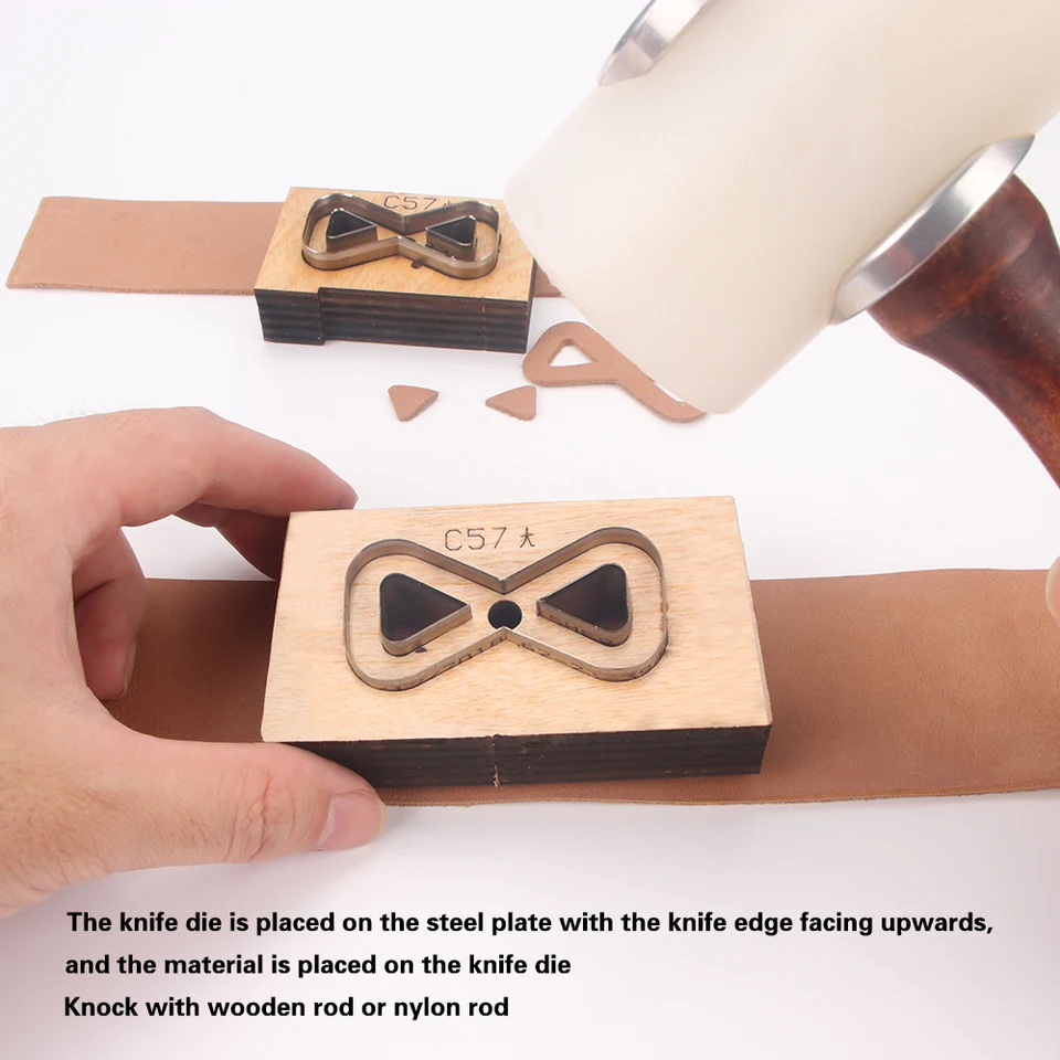 Leather Strip Mold Wood Template - Wooden Punching Die For Keychains, Belts & Leather Craft DIY
