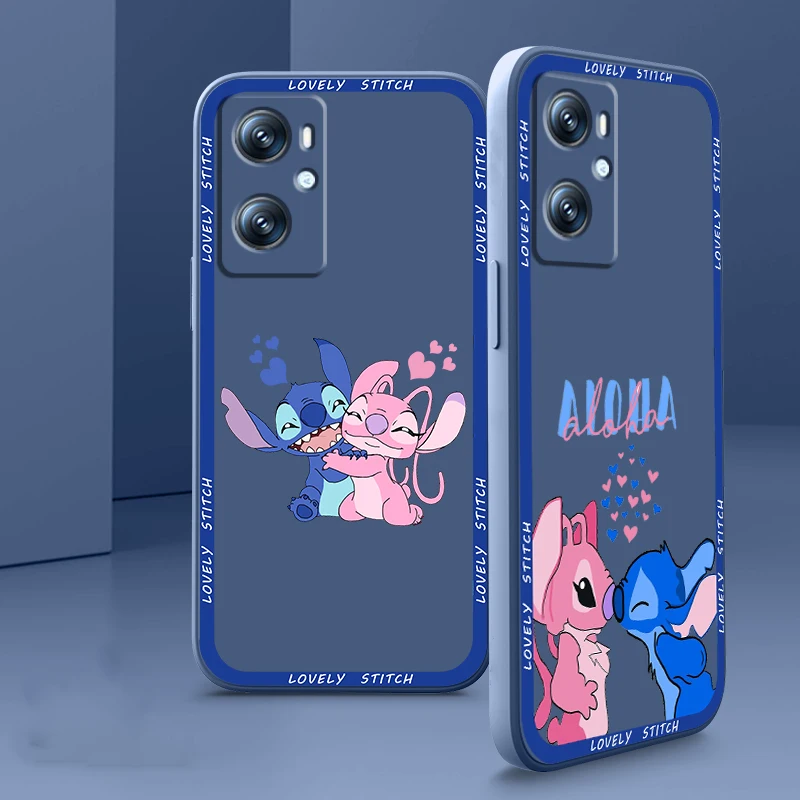 Funda para Oppo A96 5G Oficial de Disney Stitch Azul - Lilo & Stitch