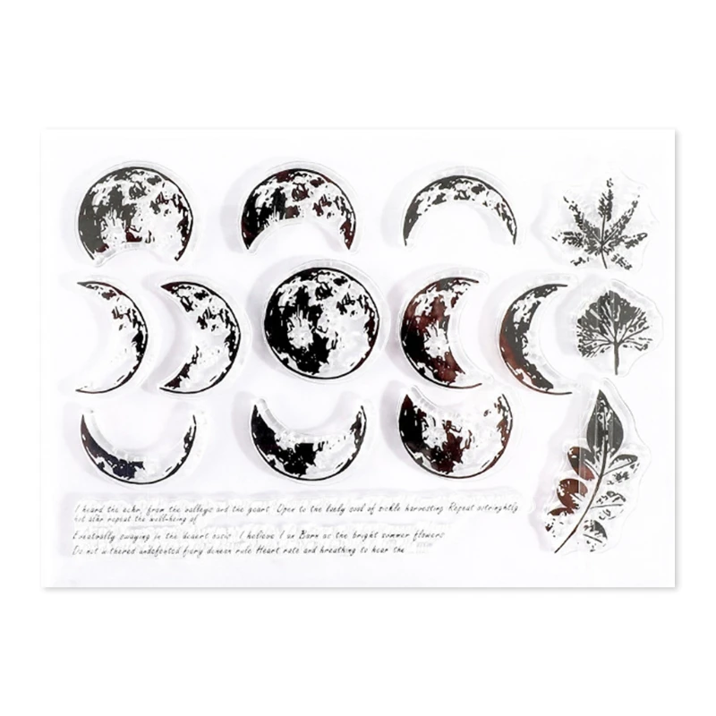 E56C Exquisite Blessing Silicone Clear Stamp Small Card Making Seal Stamping Block