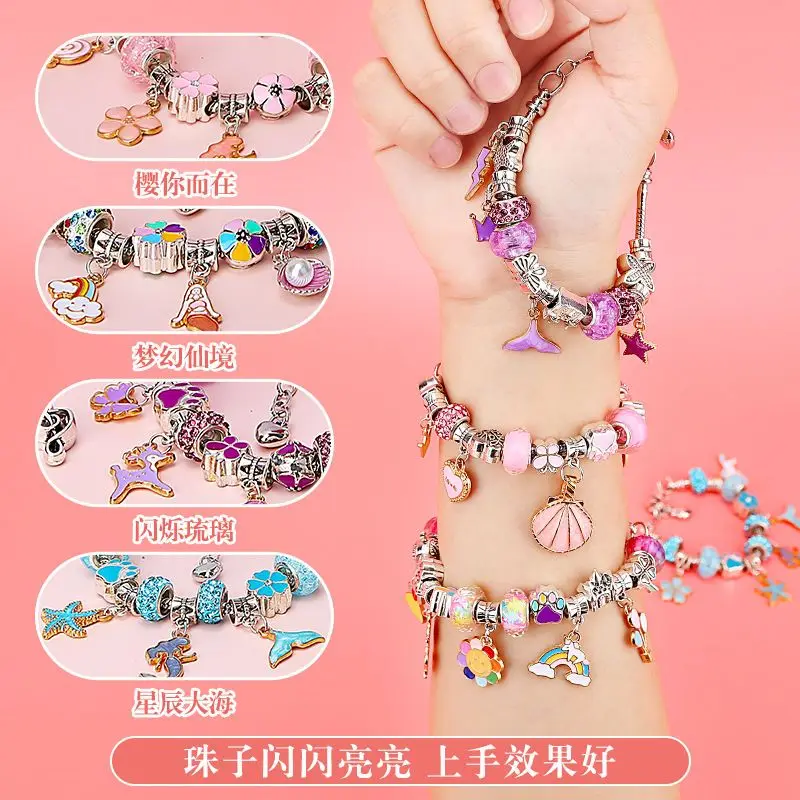 

Diy Material Wear Bead Necklace Girl Birthday Toy Gift DIY 6-13 Years Old Bracelet Handmade Beaded Children Handmade Toy Girl