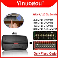 Multi Frequency 280MHz-868MHz Remote Control Comaptible With 300MHz 303MHz 315MHz 330MHz 433MHz 868MHz With 8 / 10 Dip Switch 1