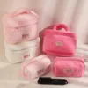 Soft Plush Large Capcity Makeup Bags For Women Daily Cosmetics Organzier Simple Style Tote Travel Toiletry Bag  sac a main 1