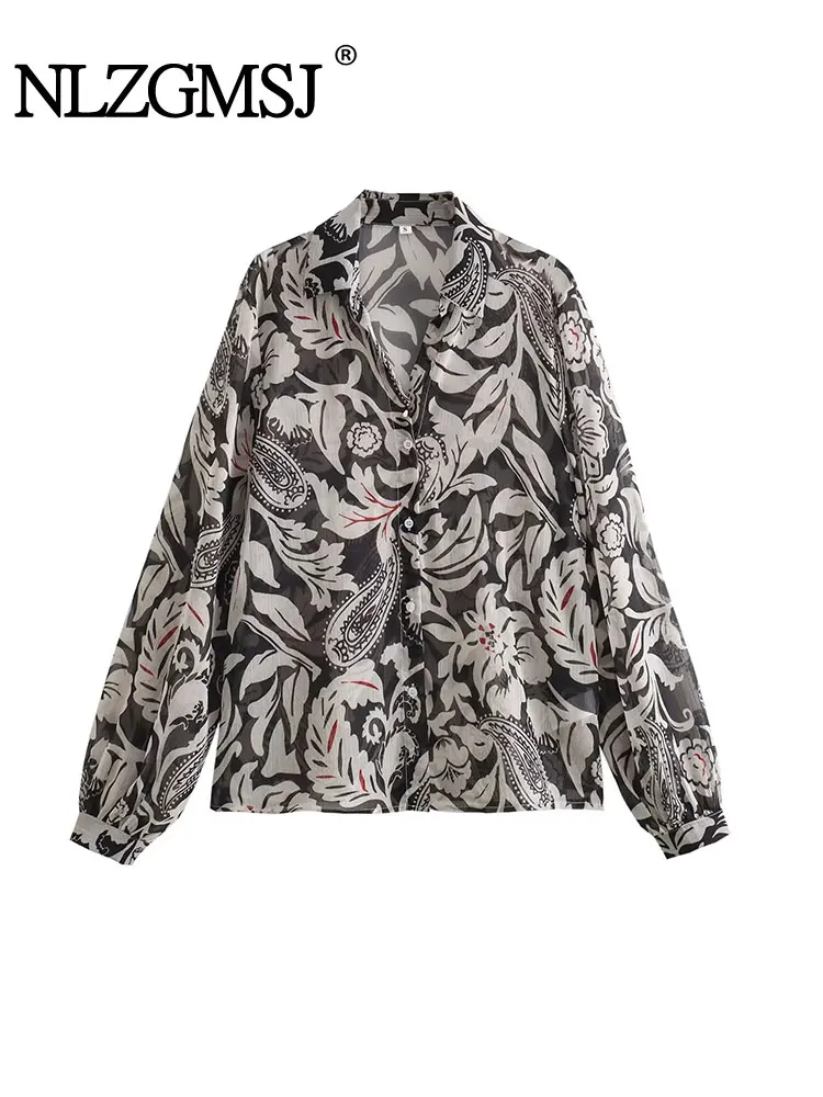 Blusa Mezclilla Mujer Blusa De Manga Abombada Con Bordado Negro