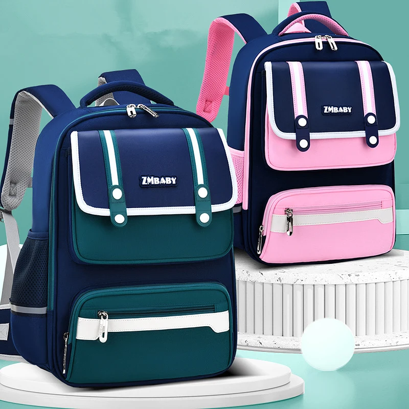 The New British Style Children School Bag For Boys Girls Patchwork Color Kids Schoolbags Teen