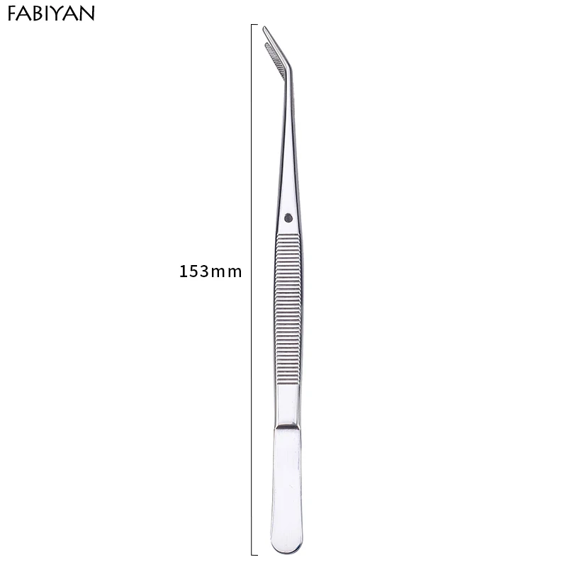 FABIYAN Stainless Steel Nail Art Nippers Tweezers Rhinestones Crystal Sequins Glitter Picking Up Cotton Cleaner Tools Manicure  2