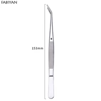 FABIYAN Stainless Steel Nail Art Nippers Tweezers Rhinestones Crystal Sequins Glitter Picking Up Cotton Cleaner Tools Manicure  2