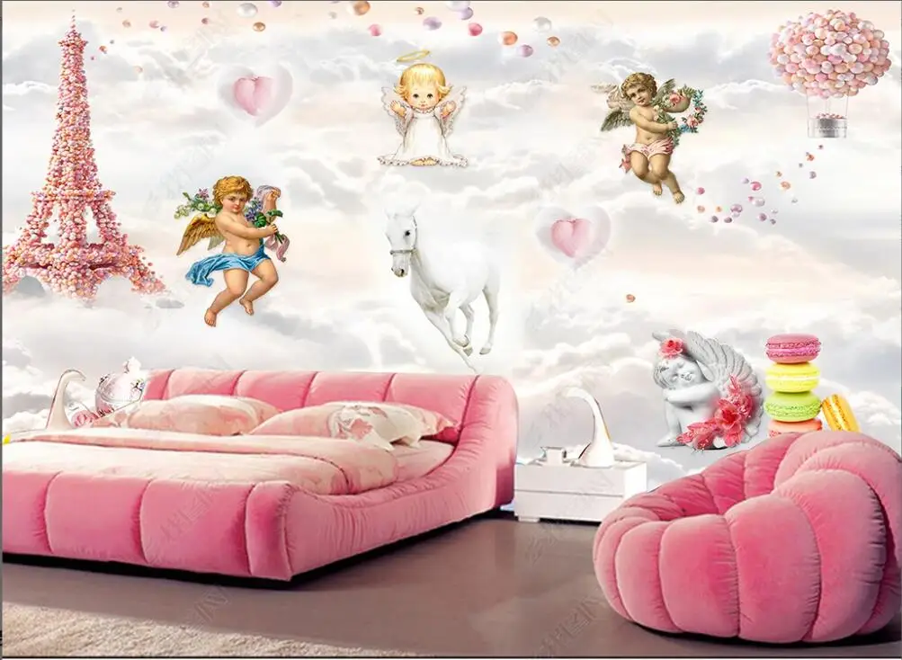 

3d photo wallpaper custom mural European Beautiful Dream Angel Candy children's room home decor wallpapers for living room