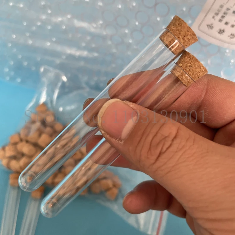 Clear Lab Transparent Plastic Test Tube with Cork for Wedding Favours or School Experiment 50pcs 100pcs glass test tubes