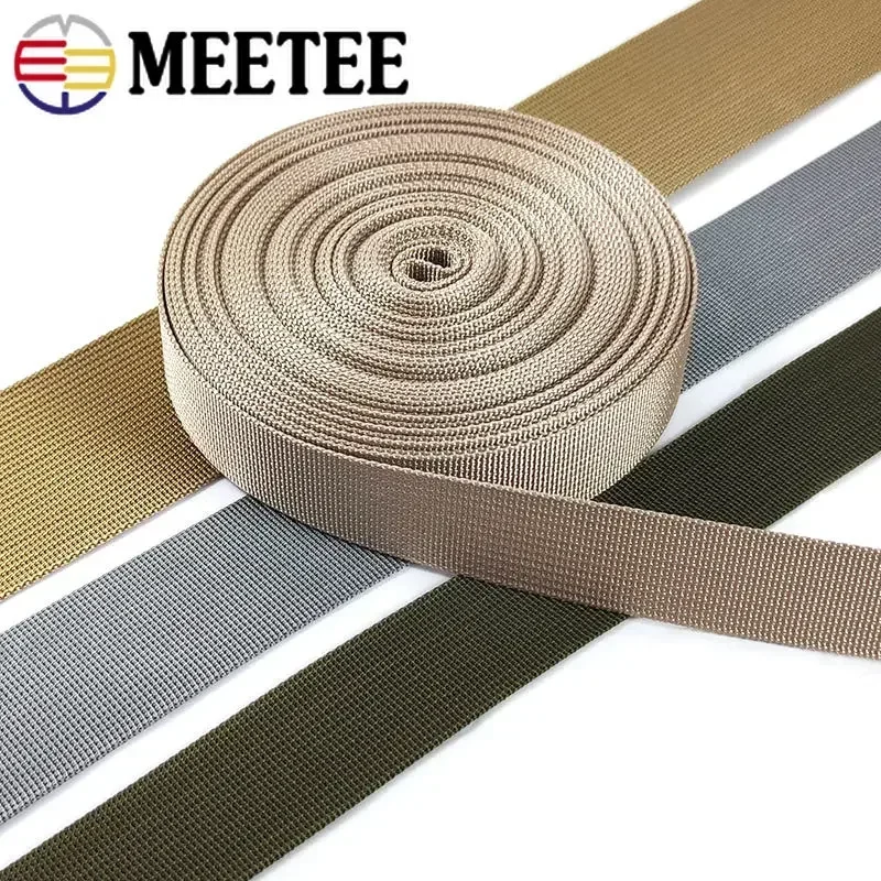 20-50mm Nylon Webbing Tape for Bag Strap Trimming Safety Knapsack Belt Band DIY Clothing Bias Binding Sewing Accessories 10M,nylon webbing tape,nylon webbing,webbing ribbon