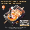 Pizza Oven Outdoor,Multi-Fuel Rotatable Pizza Ovens,Portable Wood Fired and Gas Pizza Oven,Stainless Steel 3-Layer Oven,Pizza Ma 3