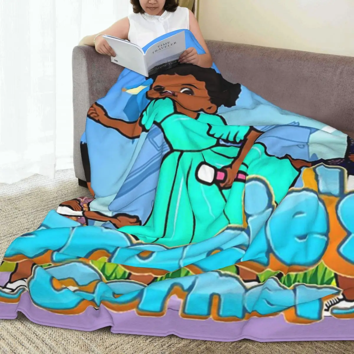 Gracies Family Corner Cute Phonic's Song Blanket Flannel Portable Throw Blankets Sofa Throw Blanket For Couch Bedding Office 5