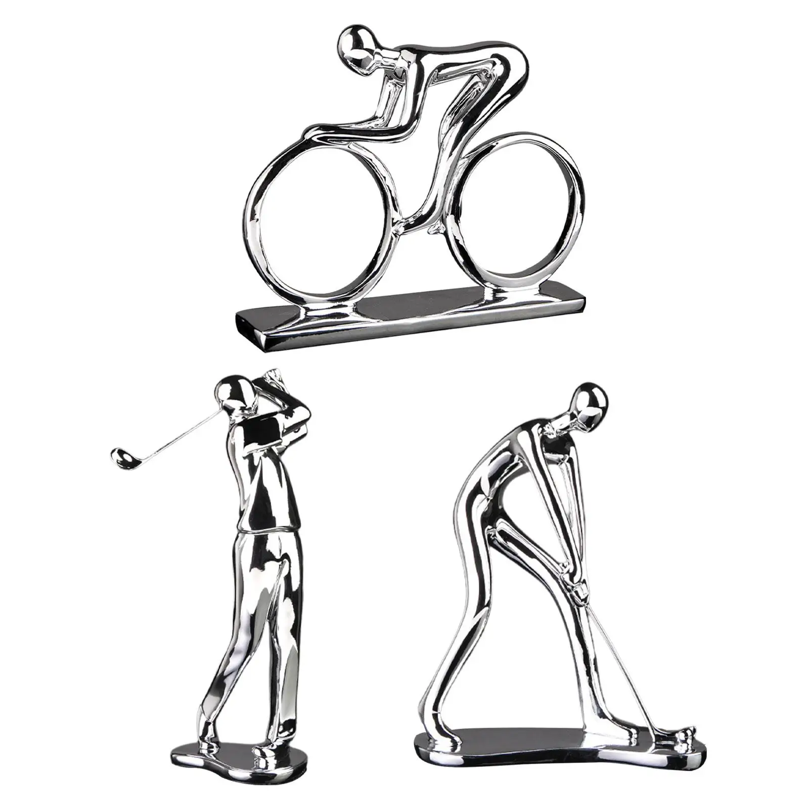 

Sports Figure Statue Creative Resin Craft Sculpture Art Figurine Decoration for Desktop Table Bookshelf Porch Living Room