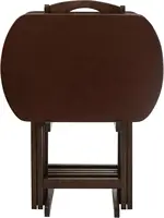 Wood TV Tray Set 1