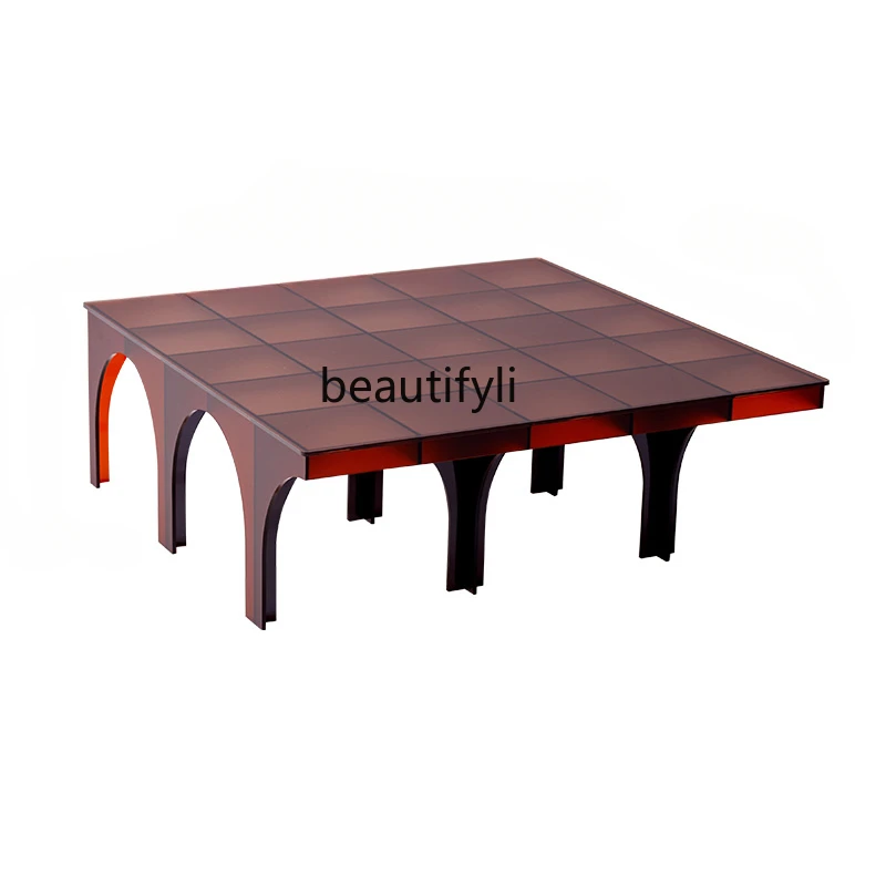 

Italian-Style Light Luxury Coffee Table Home Acrylic Designer Model Living Room Creative Coffee Table Living Room Square