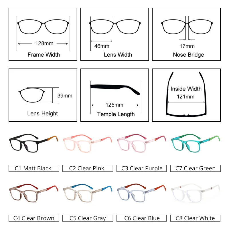 Anti Blue Light Glasses Kids Glasses Optical Spectacle Frames Ralferty TR90 Children's Glasses Blue Light Blocking Glasses Kids Girl Boy Eyeglass Frame Clear Lenses No Diopter Oculos M8300