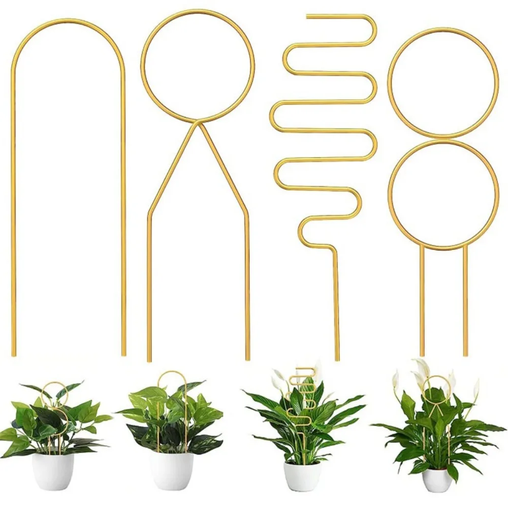 Decorations Iron Plant Support Stakes Flowerpot Decorations Garden Supplies Flower Pot Bracket Rust-proof Plant Sticks Garden