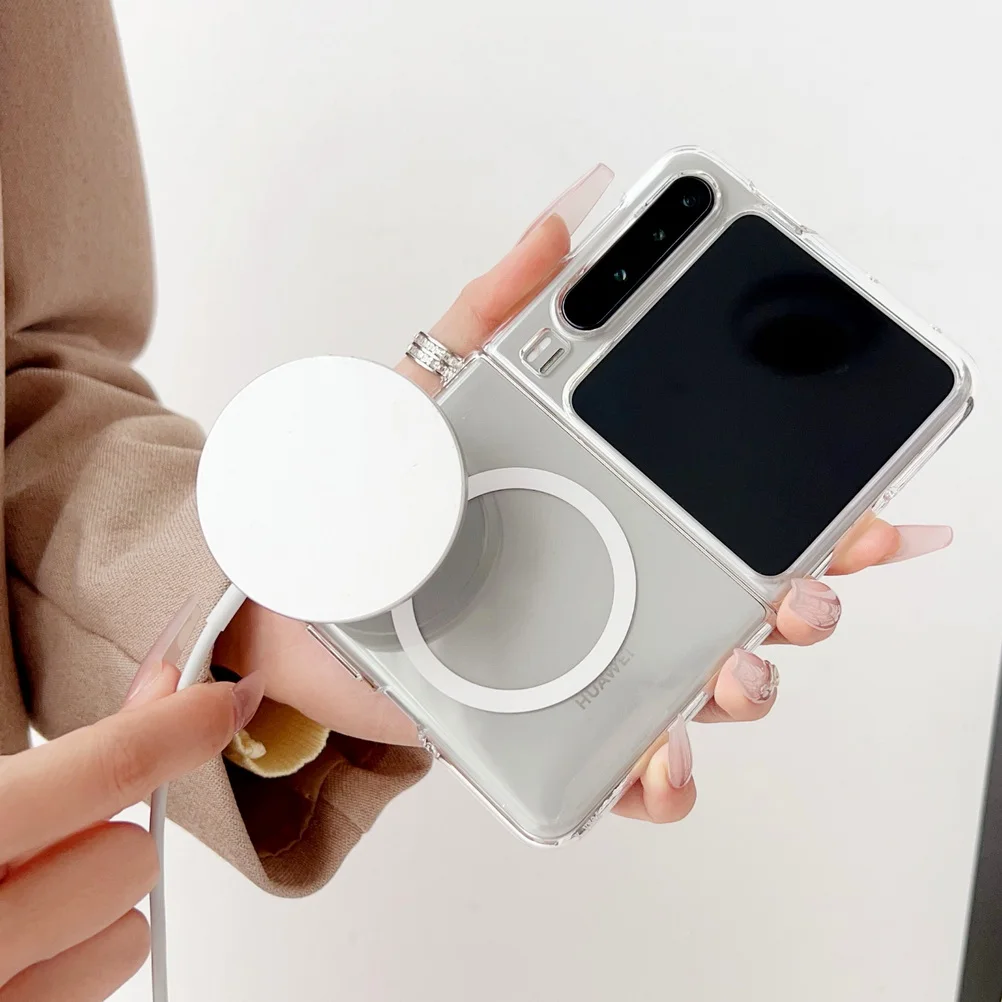 Transparent Magnet Adsorption Protective Case with All-Inclusive Camera Cover