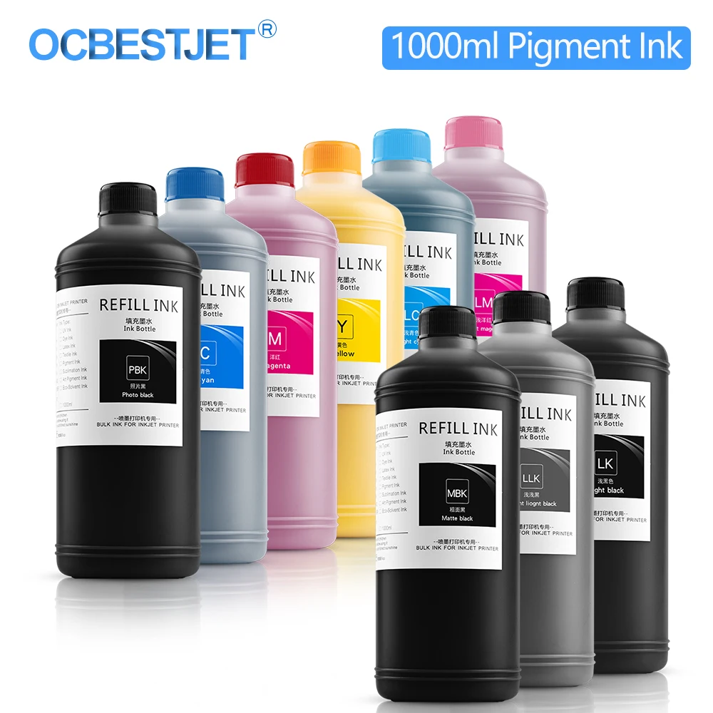 Prova d Água Tinta Pigmentada para Epson Stylus Pro 3800 3880 7700 9700 7800 9800 4800 4880 7600 9600 7450 7910 9910 Printer 1000ml à