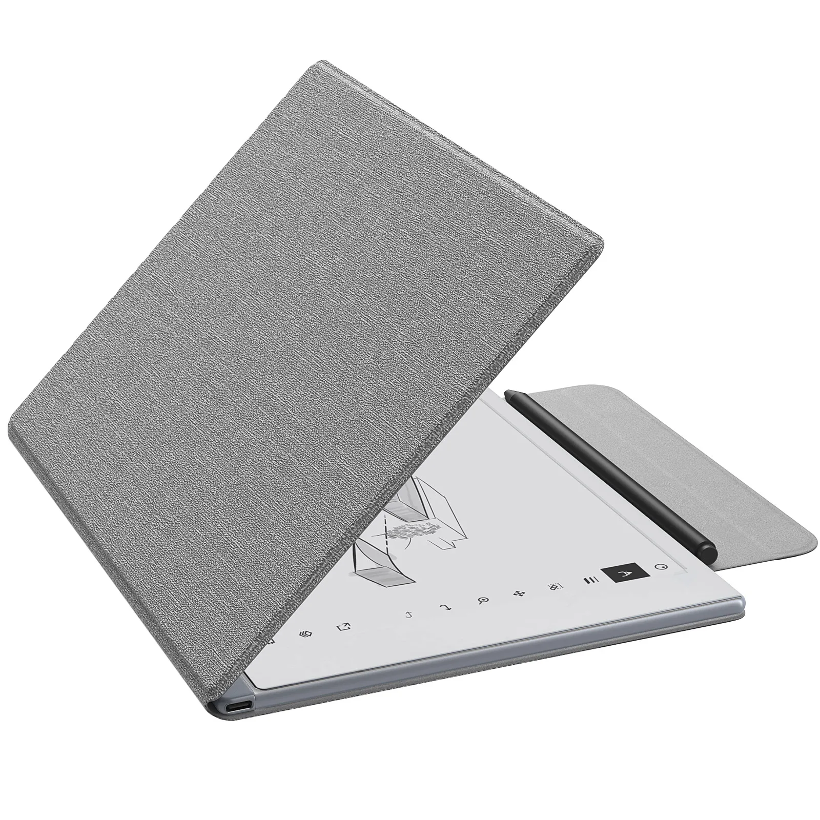 Ultra-Thin Magnetic Tablet Cover with Pen Protective Clasp