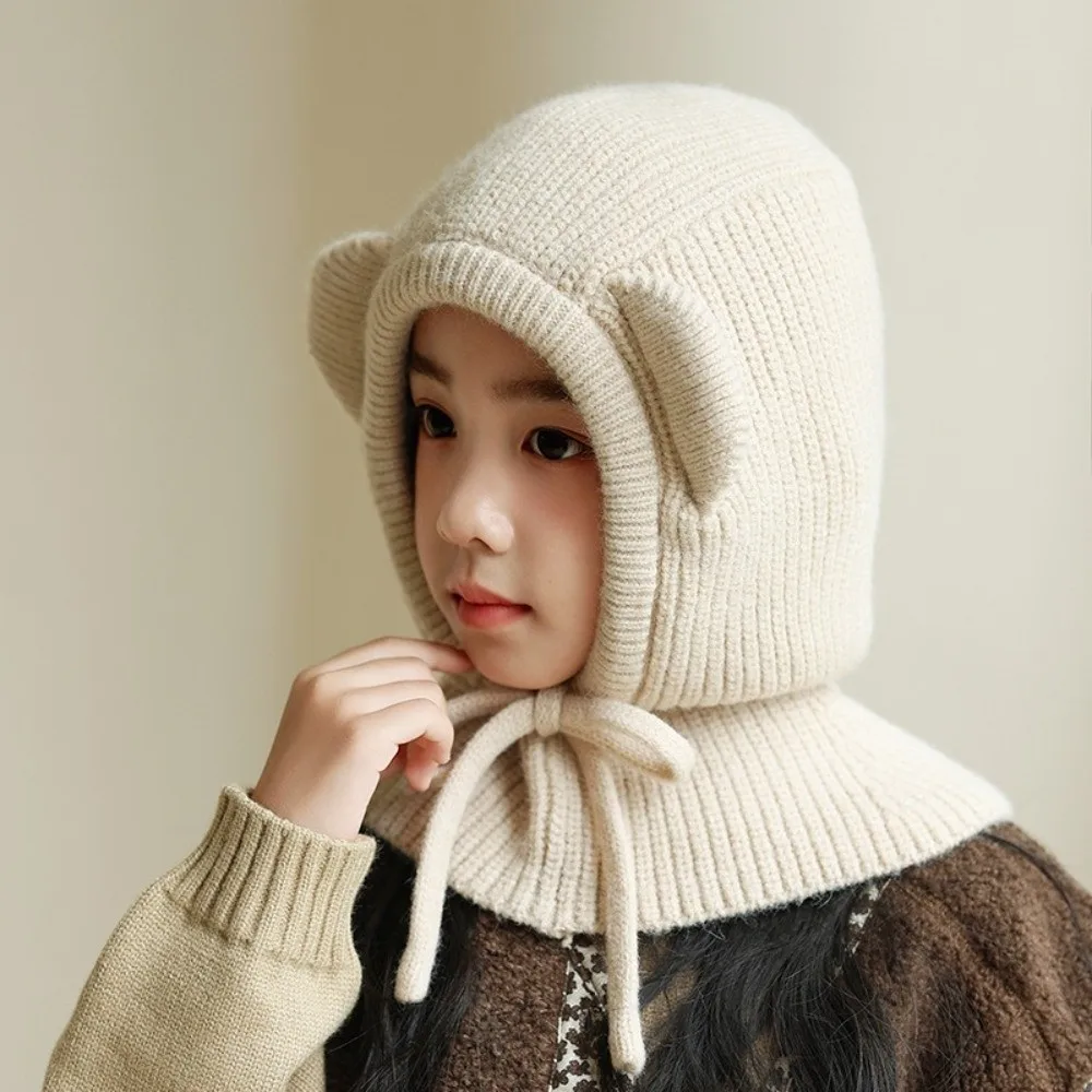 Polyester Fiber Kids Ear Protection Beanie Hat