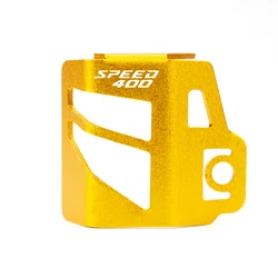 Enhanced CNC Motorcycle Rear Brake Fluid Reservoir Cover Guard Protector (Gold-Speed400)