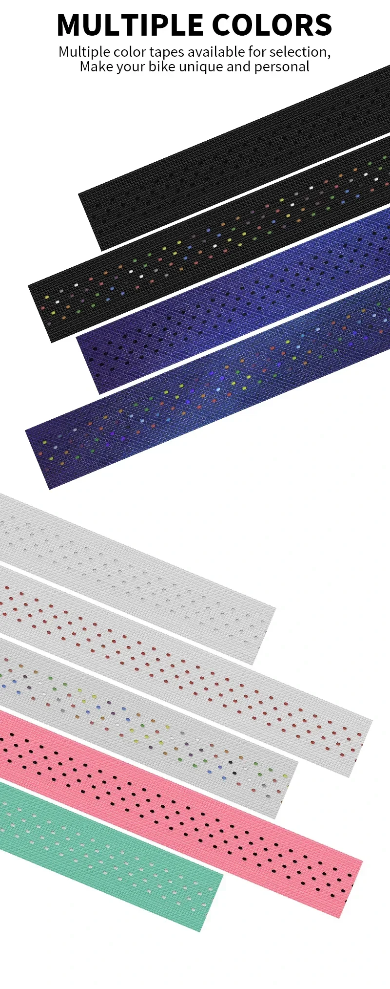 Road Bike Handlebar Tape Bicycle Silica Gel EVA Perforated Bar Wrap Belt Breatha