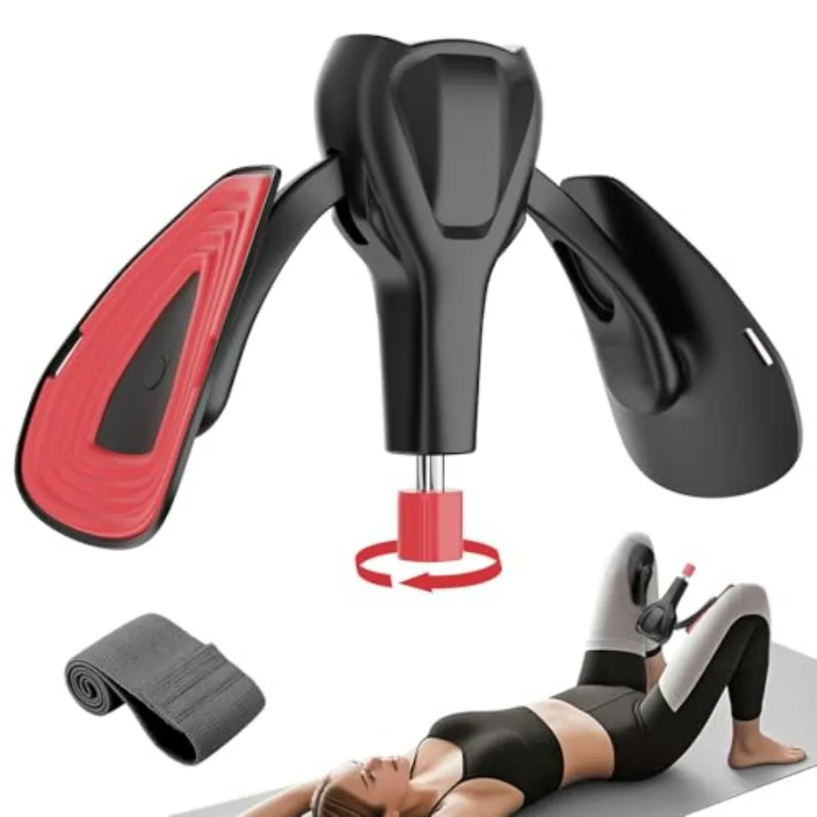 Inner Thigh Exerciser for Women, Adjustable Pelvic Floor Muscle Exercise Devices, Arm Workout for Men and Women, 360° Hand-Crank