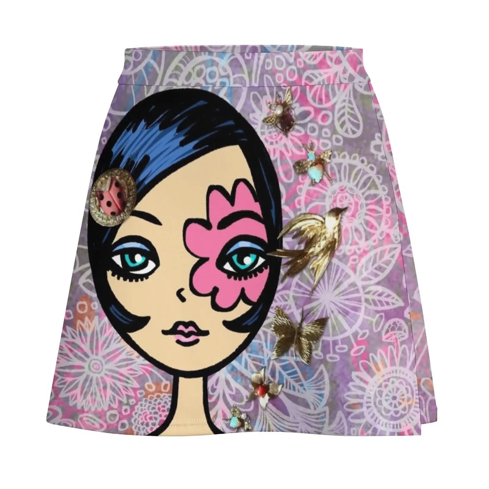 Flower Power Mini Skirt skirt women korean style clothes elegant dresses for women elegant party dresses for women 2024