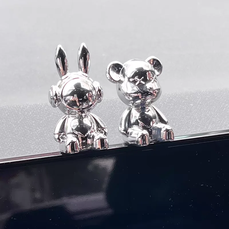 Cartoon Rabbit Bear Car Interior Decoration Center Console Decor Personality Room Table Desk Home Office Miniature Figurines