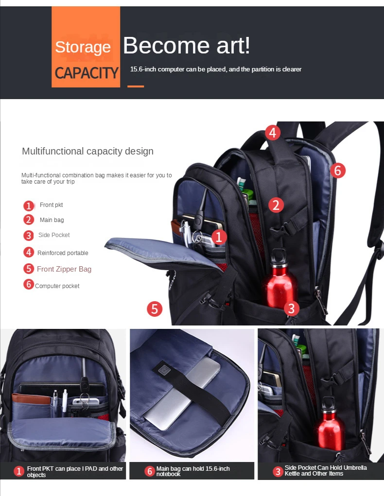 Large Capacity Computer Backpack for Men