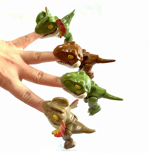 Jurassic World Cheap Finger Dinosaur Fidget Toys Figure Interactive Autism Bite Children Camp Cretaceous Xmas Gift Free Shipping 2