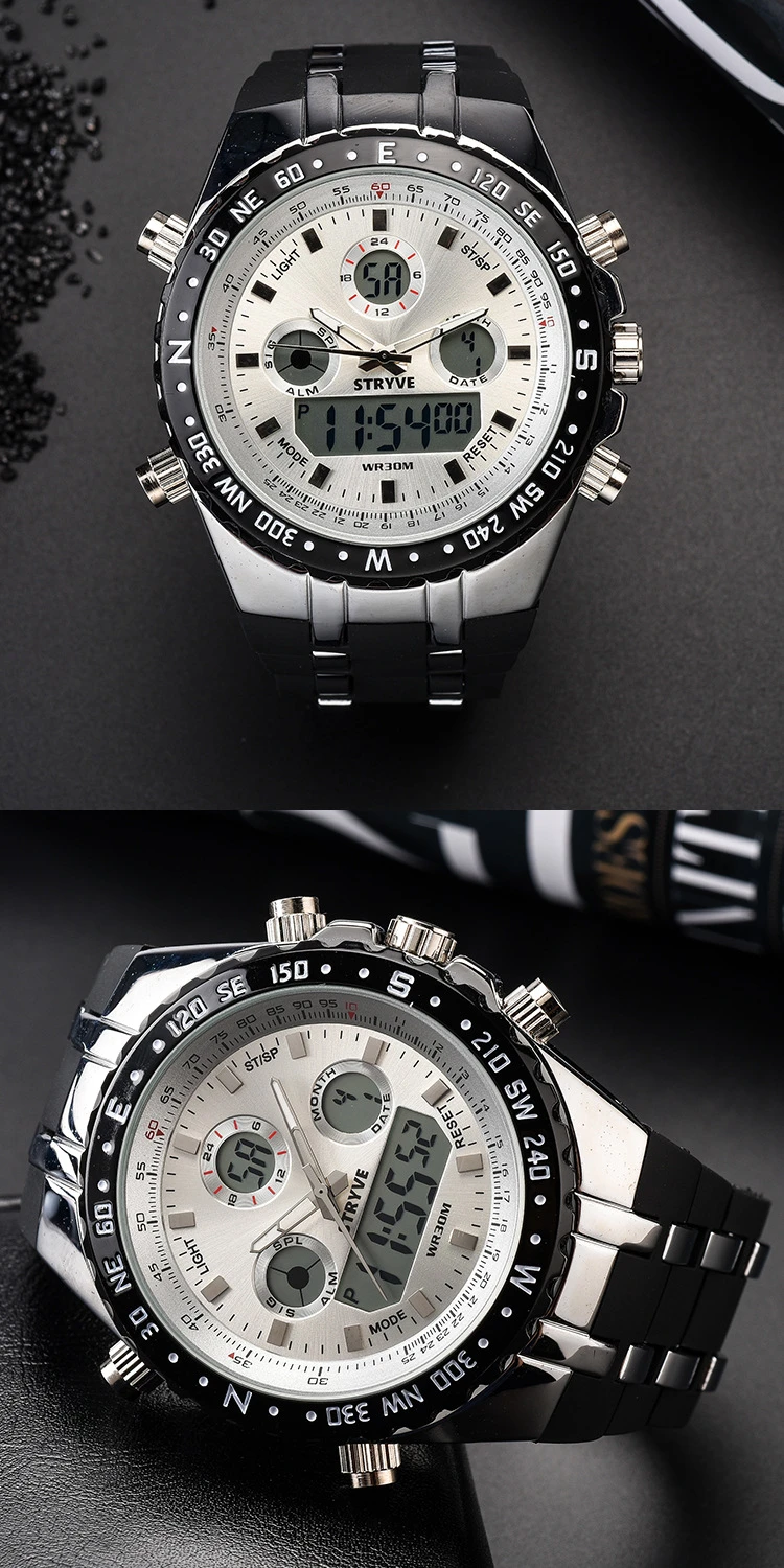 Fashion Sport Watch Men Waterproof Chronograph Casual Watches Alarm Clock Digital Watch Relogio Masculino