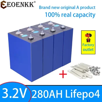3.2V 280AH Lifepo4 Rechargable Battery Pack Grade A Lithium Iron Phosphate Prismatic Solar factory outlet