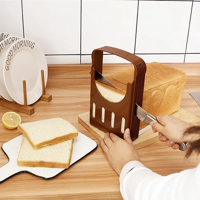 Toast Bread Slicer Foldable Food Slicing Tool Loaf Cutter Rack Cutting  Guide Bread Slicer Sandwich Slice Cutter Kitchen Gadgets - AliExpress