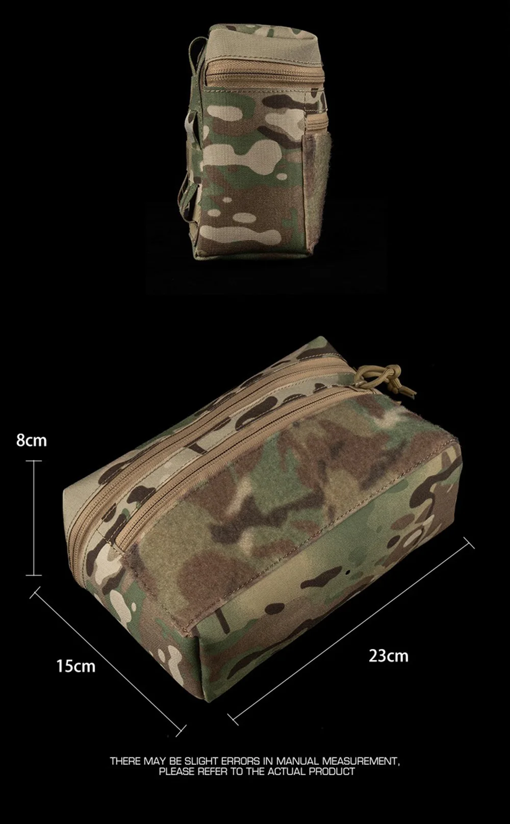 OPHIDIAN Universal GP Pouch (L), MOLLE-Systemmontage, Reißverschluss, Aufbewahrungsartikel, großflächiges Magic Tape – Detail 4