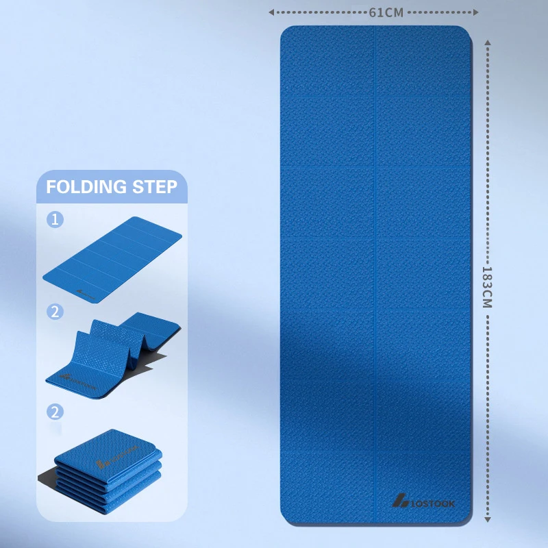 לטיולים, פילאטיס ותרגול רצפה מבוסס כושר. מזרנים יוגה מתקפלים דו צדדיים ללא החלקה, עשויים מ-TPE ידידותי לסביבה