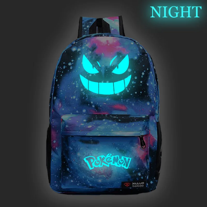 

Pokemon Luminous Gengar SchoolBag for Students Children's School Backpack for Teenagers Bags Large Capacity Waterproof schoolbag