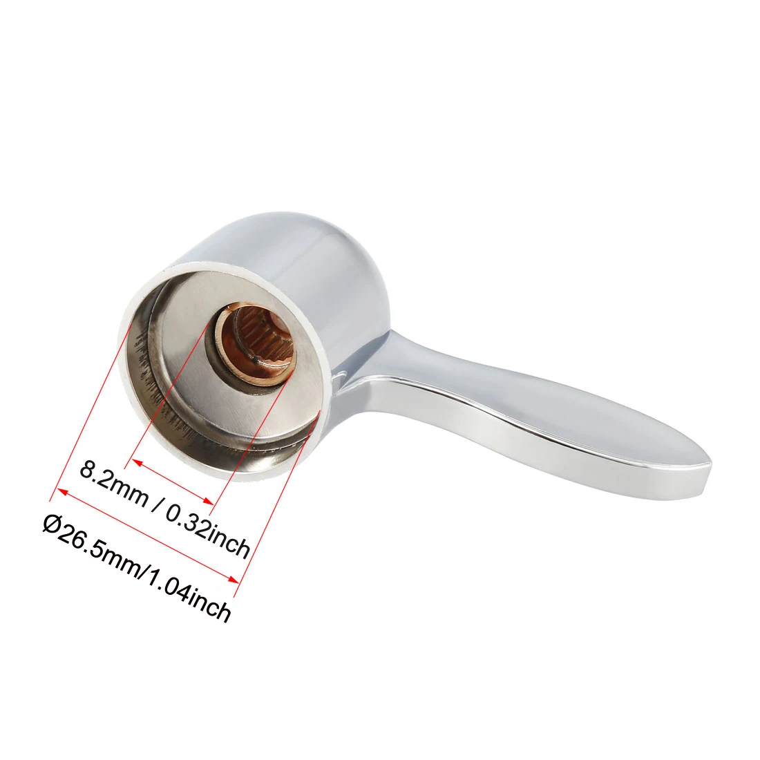 Faucet Lever Handle 30mm Dia Single Lever Handle Replacement Silver Tone Taps Accessories for Bathroom Kitchen 2Pcs