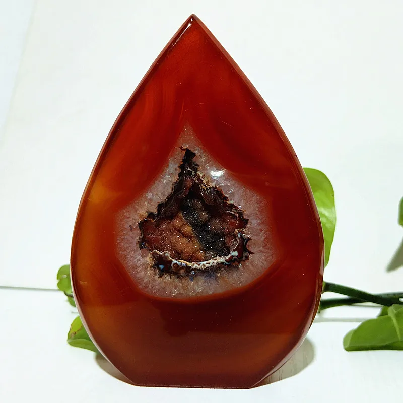 Natural Stone Red Agate Crystal Druzy Geode Freeform Home Room Decoration Spiritual Meditation Chakra Reiki Healing Crystals 2