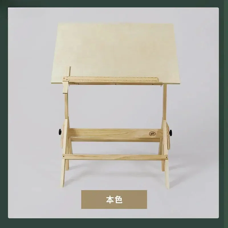 Wooden sit-stand drawing desk engineering drawing table easel painting architectural plate art sketching