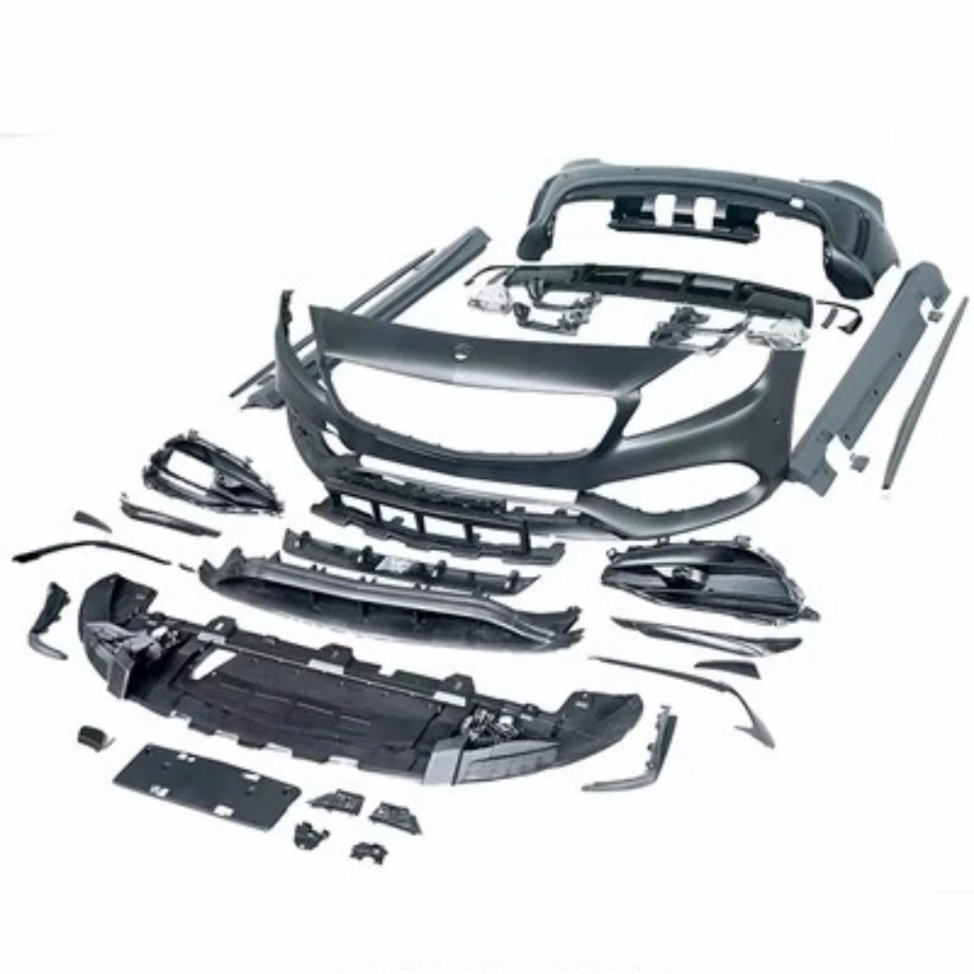 

Body Kit Front Rear Bumper Grill Side Skirt Assembly for Mercedes-Benz A-Class Modified A45 Style Kit Car Accessories