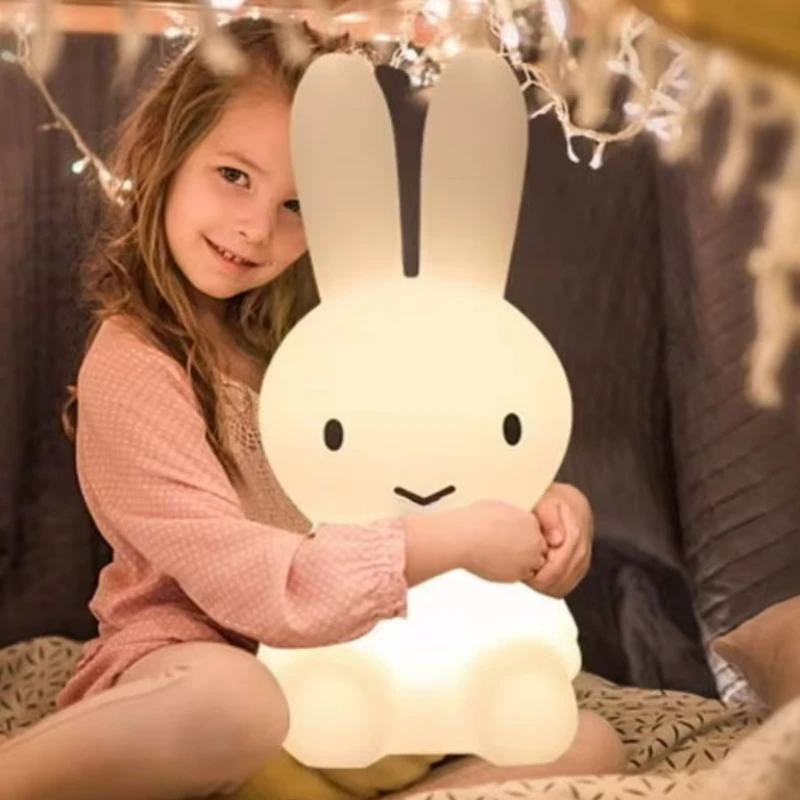 Cute Lighting Rabbit Mood Light LED Desk Lamp Children's Gift Bedroom Bedside Light Living Room Floor led desk lamp