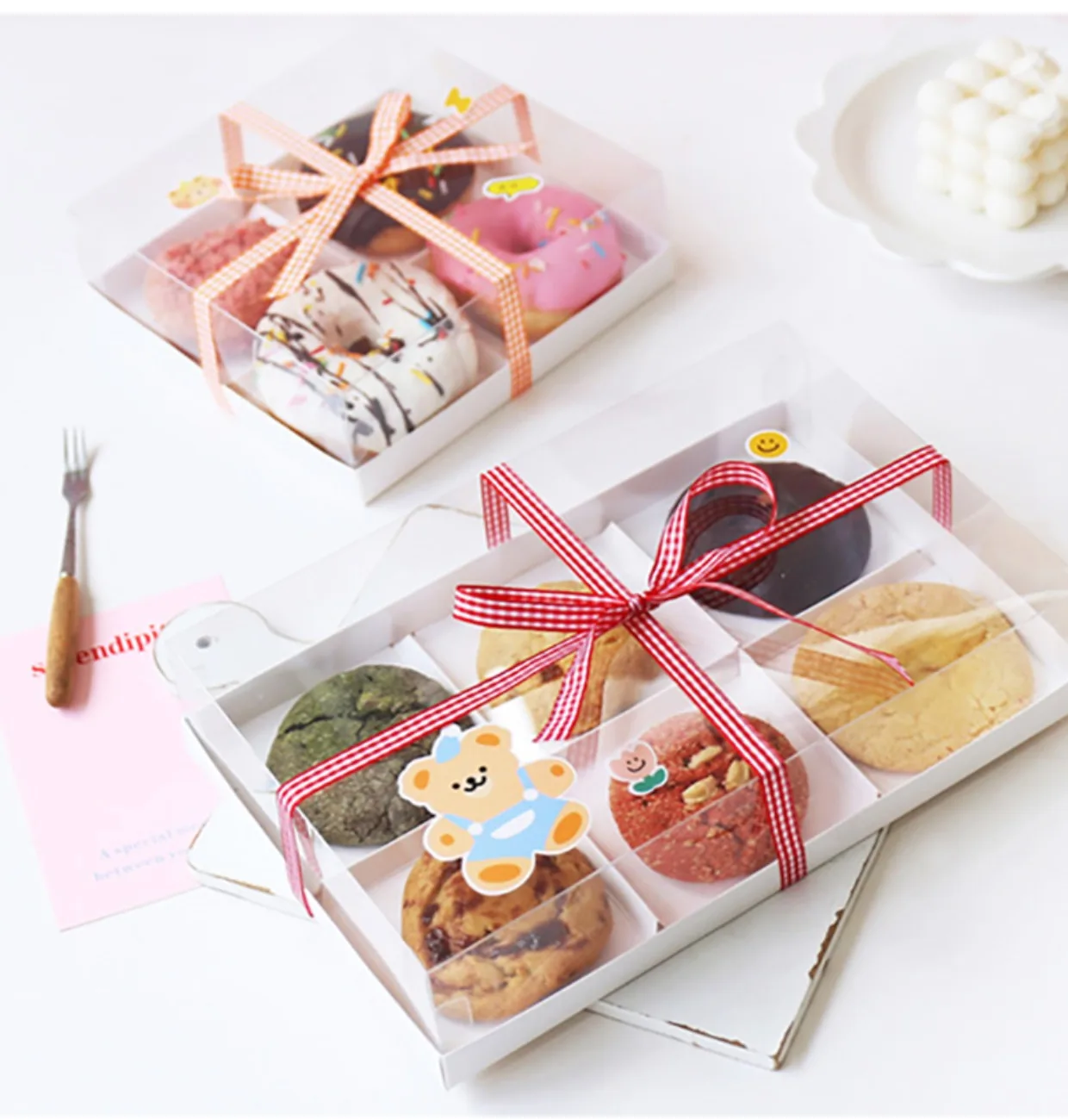 Transparent Pastry Cake Box 4/6 Inch 2/4/6 Pack Clear Dessert Packaging Container for B... - SKU TPCB0948 - UGI Packaging