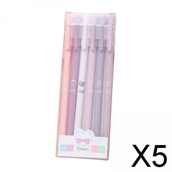 

5x6 шт., гелевые ручки для записей, 0,5 мм