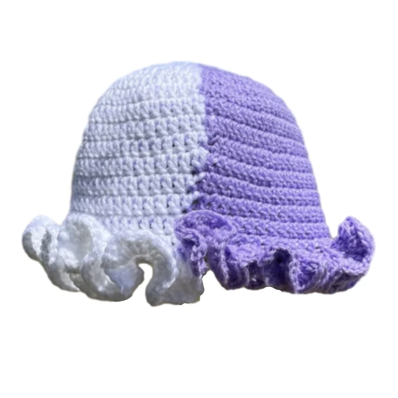 Chapeau De Seau En Crochet Pour Femmes - Motif Floral, Pliable, Pour Pêche Ou Quotidien