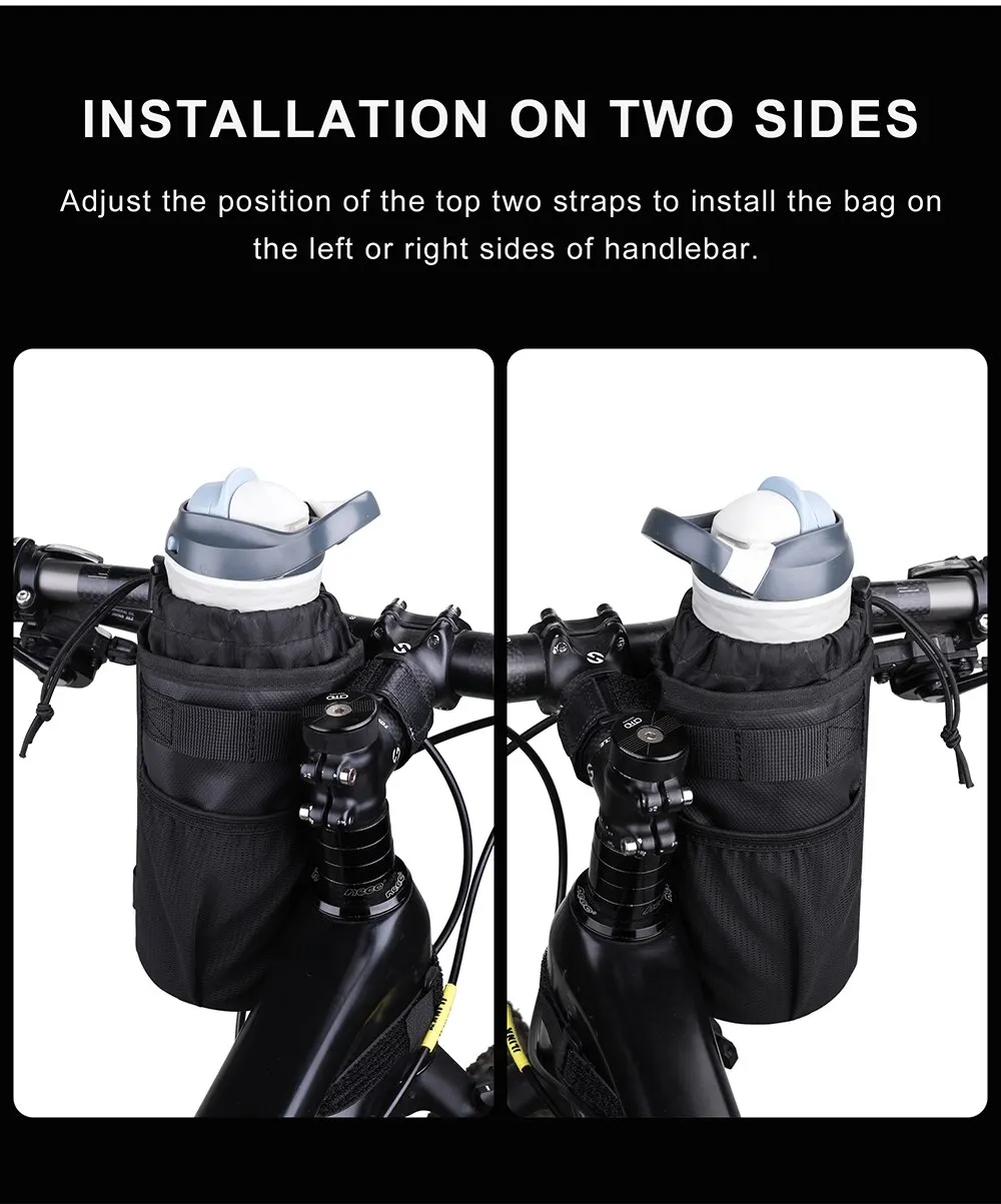 Rhinowalk Fahrrad Flaschenhalter Radfahren Wasserflasche Trägertasche Isolierter Wasserkocher MTB Rennrad Lenkertasche Zubehör – Detail 10