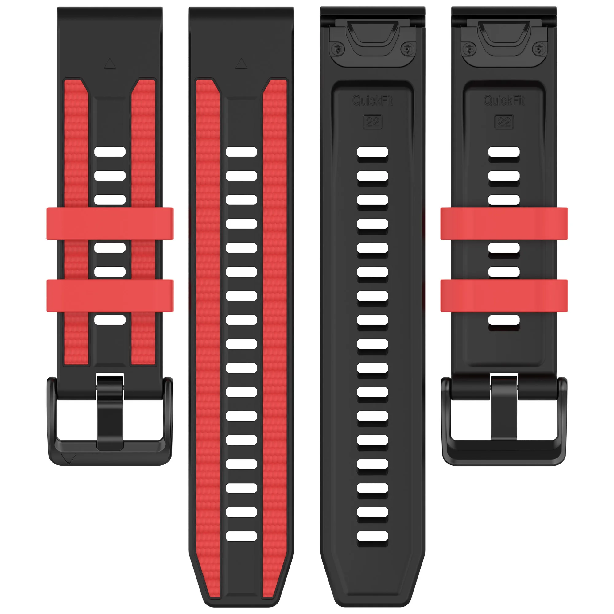 Two-Tone Silicone Quick Fit Strap - 22mm/26mm Bracelet Accessory